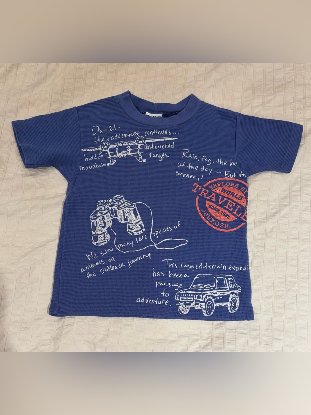 Vintage 90’s OshKosh Baby B'gosh Travel T-Shirt Size 5 Made In USA VGUC
